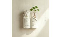 Sculptural Angel Wall Vase Lightweight Angel Sculpture with Glass Vase Space-Saving Hydroponic Planter Indoor for Entryways