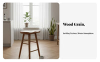 Nordic Design Backless Saddle Stool Minimalist Aesthetic Backless Saddle Perch Natural Grain Finish High Seating Stable Structure for Business Owners, Interior Designers, Cafe, Cashier Desk, Kitchen Island, Dining Area