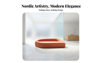 Nordic design aesthetic fluid design Couch Creative Design Large configurable Couch distinctive Shape Seating Furniture Oversized Comfort for Interior Designers, Apartment Dwellers, Showroom, Boutsideique, leisure Room, Office