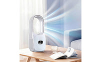 Desk Fan with Digital Display Compact Bladeless Small Fan for Students, Bedroom