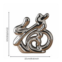 Electroplated Ceramic Figurine Centerpiece Electroplated Ceramic Ornament