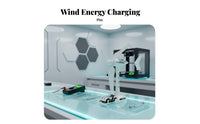 Three Blade Wind Power Car Kit Sporty Design Wind Turbine Toy Car Decorative Graphics