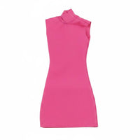 Colorfast 1/6 Doll Turtleneck Mini Dress Stretchy 1/6 Scale Dress Cloth Material Easy to Put on for Display, Photo Shoots