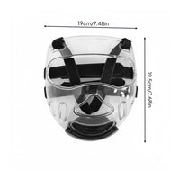 Taekwondo Impact Visor Unobstructed View Detachable Taekwondo Impact Visor Shockproof Detachable Helmet Protector for Adults, Training
