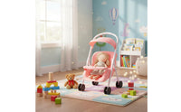 Doll and Pushchair Set Encourages Nurturing Toy Pushcart Great Gift Infant Toy Pram Set for Girls, Young Children, Role Playing
