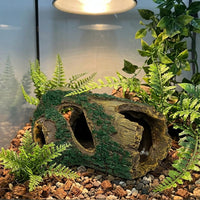 Naturalistic Aquarium Decorations, Brown Resin Stump Fish Aquarium Accessories, Freestanding Reptile Accessories