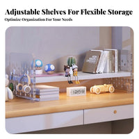 Space Saving Multi-Tier Pegboard Shelf Transparent Design Desk Hutch with Pegboard Versatile Hanging Options Desktop Organizer Sturdy Construction for Students, Telecommuting Workers, Gamers, Dormitory, Dorm Room, Gaming Setup