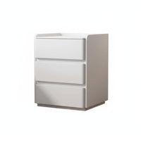 Modern Design 3-Drawer End Table Fully Assembled Nightstand Sturdy Construction Bedside Cabinet Easy to Clean for Interior Decorators, Homeowners, Students, Guest Room, Home Office, Entryway, Hallway