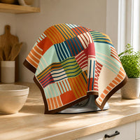 Colorful Patchwork Dust Cover for Coffee Machine Microwave Refrigerator