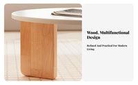 2 Pieces Round Shape Nesting Table Set Space-Saving Household Furniture Sturdy Construction Modern design for Apartment Dwellers, Homeowners, Families, Living Room, Small Spaces, Lounge Area, Bedroom