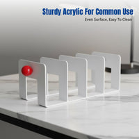 Minimalist Acrylic Bookend, Desktop Document Organizer, Stylish Book Holder for Office, Study