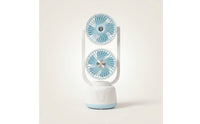 Mist twinHead Desktop Fan Portable twinHead Desk Fan Compact Cordless for Office, Study Corner