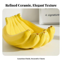 Banana Shaped Dish Multi-Use Ceramic Banana Bowl Versatile for Kitchen Counter