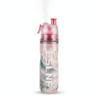 2-in-1 Spray Bottle Two-Way-Use Mist Drink Bottle Hydration Gear Translucent Cylindrical for Sports People