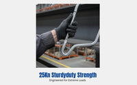 Large Hook with Wide Opening, Aluminum Alloy, Auto-Locking Carabiner, Anti-Fall, Outdoor & Elevated Work