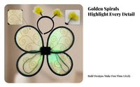 Butterfly Wing Costume Prop Comfortable to Wear Four Lobed Shape Theatrical Accessory for Stage Performance