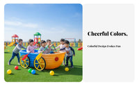 children's Cooperative Play Vehicle Develops Motor Skills children's Playland Rowing Cart Promotes Teamwork 4-Wheel Group Push Vehicle