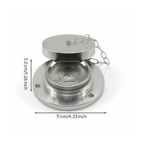 Circular Bubble Level Brushed Silver Round Bubble Level Precision for Cranes