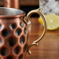 Copper Mixed Mug Cold Drinks Dimpled Copper Mug