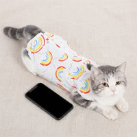 Cat Recovery Suit and Sterilisation Suit, Full Body Sleeveless Post Surgery Protector with Fasteners, Anti Licking Pyjamas for Recovery