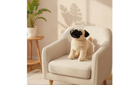 Pug Stuffed Cuddly Stuffed Pug Huggable for Birthday Gifts, Bedroom, Toddlers