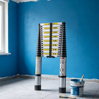 Ladder Aluminum Telescopic Ladder Extendable for Contractors, Homeowners, Roof Access, Home Maintenance, Outdoor Work