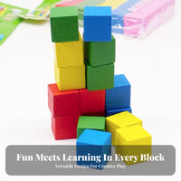 Wooden Geometric Blocks Colorful 3D Geometric Solids Set Smooth and Burr Early Learning Shape Blocks for Children, Preschool, Classroom, Playroom