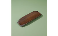 Hand Polished Rectangular Wood Serving Platter Eco-Friendly Small Wooden Sushi Tray Japanese Design Appetizer Plate for Home Dining, Restaurant