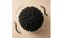 Tightly Coiled Synthetic Afro Curly Hairpiece Voluminous Soft-Textured Afro Hairpiece