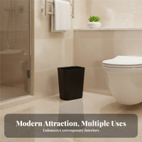 Rectangular Trash Can Retardant Plastic Garbage Bin Plastic Garbage Can Long-Lasting Office Wastebasket Easy to Clean for Home