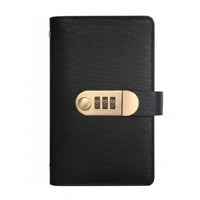 Funds Savings Binder with Lock Large Capacity Combination Lock Money Organizer Retro Design Bills Collection Book