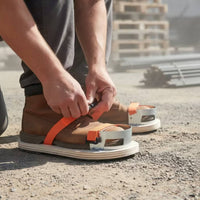 Asphalt Shoes with Straps Heavy-Duty Asphalt Shoes Easy to Maintain Footwear for Road Pavers, Construction Workers
