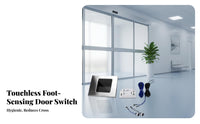 Hygienic Medical Door Foot Switch Stainless Steel Panel Foot Sensor Switch Recessed Mount Design Hands-Contactless Door Access Er Easy Installation for Cleanroom Workers, Facility Managers, Operating Rooms, Research Facility Oratories, Cleanrooms