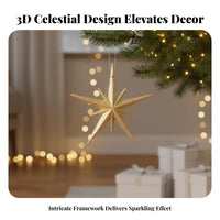 dimensional radiant burst ornament Festive dimensional Spiky celestial burst Easy to Assemble for Shopping Mall