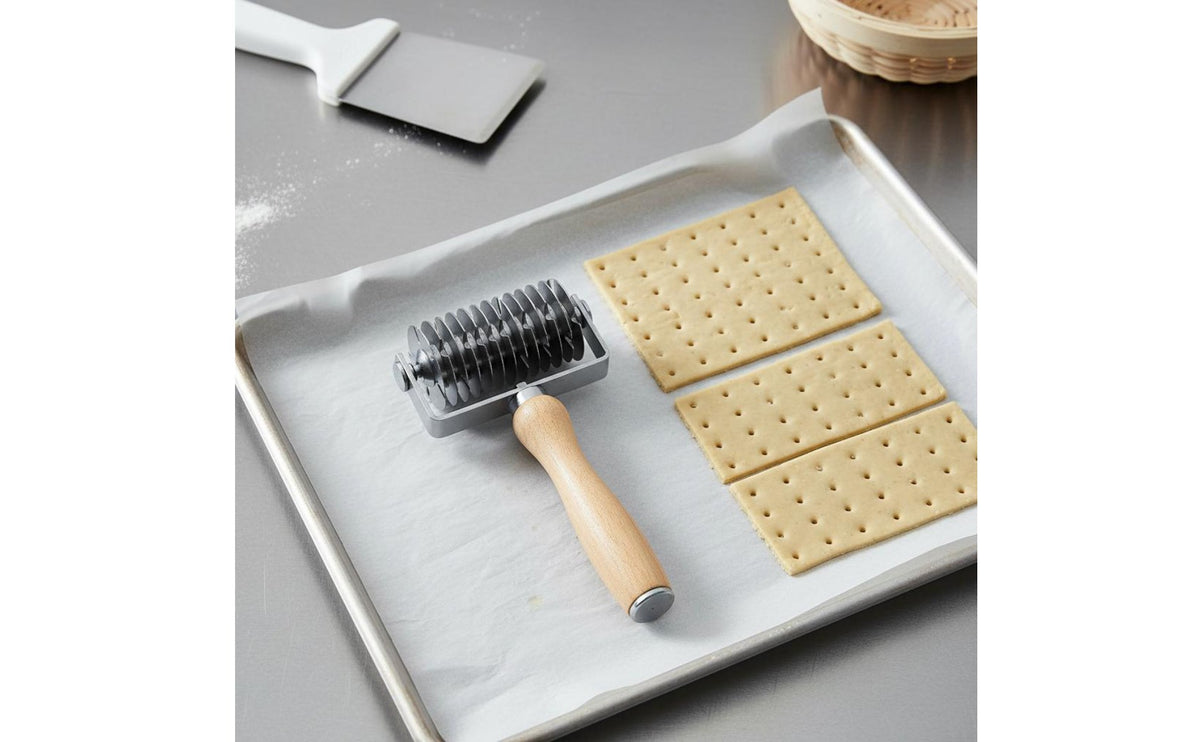 Pastry Lattice Cutter Stainless Steel Pastry Lattice Roller Smooth Rolling Pie Crust Cutter for Home Cooks, Bakery, Pizzeria