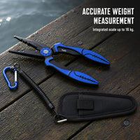Fishing Lip Gripper and Pliers Set with Scale, Multifunctional Fish Holder and Tackle Kit