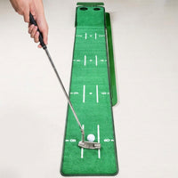 Putter Mat Golf Practice Mat 286cm×29.5cm Portable Putter Training Tool for Home Indoor Practice