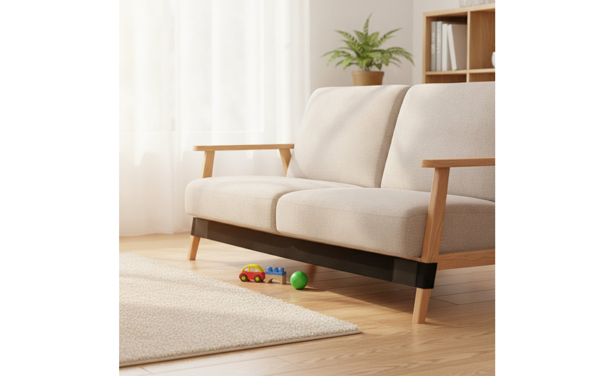 Furniture Space Barrier Strip No Tools Required Under Sofa Barrier Easy Install Under Furniture Barrier for Pet Owners, Parents, Playrooms