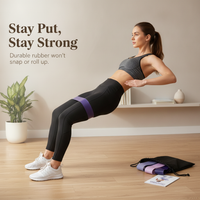 Natural Latex Resistance Bands Set for Home Fitness, Glute Training, Yoga & Strength