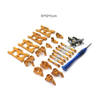 RC Steering Linkage Kit Precision Made Metal Linkage Set CNC Machined Aluminum Shock Absorption Arm Set for Upgrade