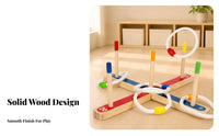 Wooden Tossing Rings Game Family Fun Wooden Peg Toss Game for Children