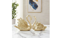 Tabletop Swan Figurine Elegant Swan Figurines Glossy Shelf Decoration Intricate for Living Room, Wine Cabinet, TV Stand, Bookshelf