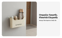 Wall Mount Umbrella Holder Screw-Clear Installation Wall Mount Umbrella Rack Entryway Storage Bin Space-Saving Door Side