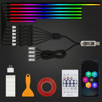 Interior Car LED Strip Lights Slim LED Strip Lighting Linear for Dashboard