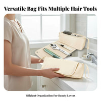 Hair Straightener Storage Bag Portable Waving Iron Travel Case Large Capacity Heat Resistant Styling Tool Bag for Women, Teens, Salon, Suitcase, Home