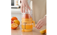 Compact Manual Juicer with Dust Cover Countertop Hand-Crank Juicer for Kitchen, Home, Small Areas