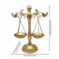 Angel Scale Figurine Retro Style Vintage Metal Scale Decor Antique Bronze Finish Balance of Justice Decor for Beverage Cabinet, Desktop