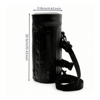 Structured Cylindrical Handlebar Bag Compact Bike Handlebar Bag Weatherproof Front Pouch Long-Lasting for Cyclists, Commuters