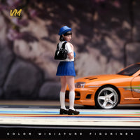 VM 1/18/24 Gentle Sweet Schoolgirl Fine Painted Miniature Scene Model with Hand-Painted Resin Figure
