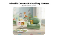 Foldable adaptable Lounger Chair Soft and Comfortable Fold-extendable creature Sofa Child-Safe closure kids' Furniture Machine cleanable Cover for Toddlers, Parents, literature Corner, Playroom, Nursery, Living Room